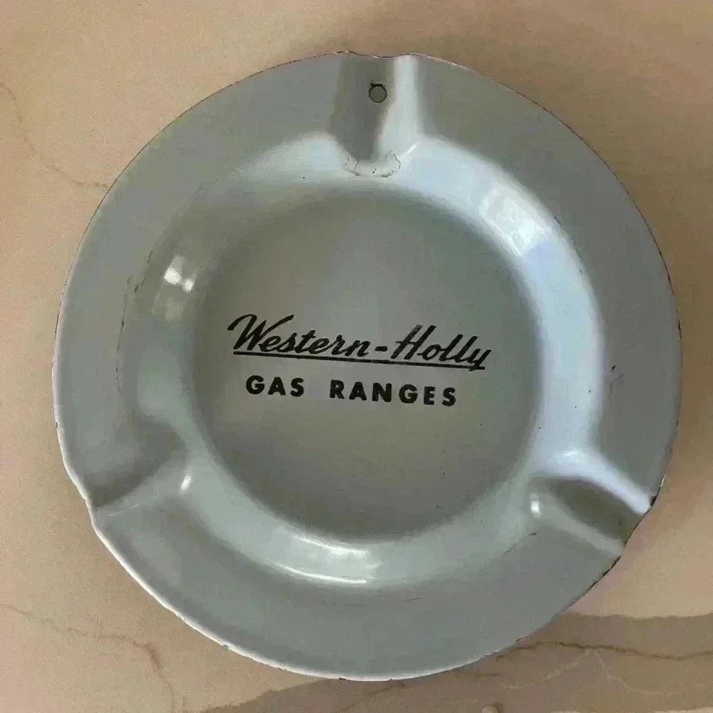 MCM*1950’s Enamel on metal ashtray or spoon rest